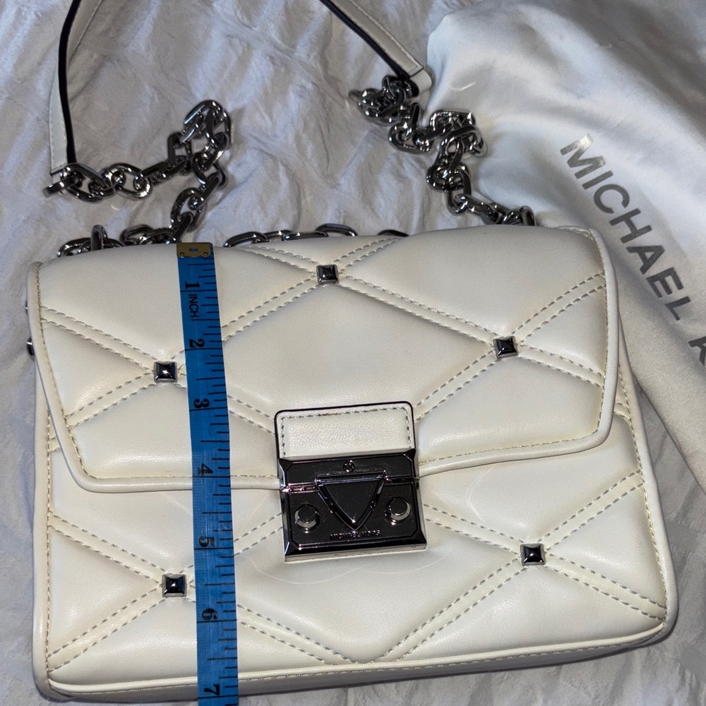 Michael Kors Cream Quilted Crossbody Bag